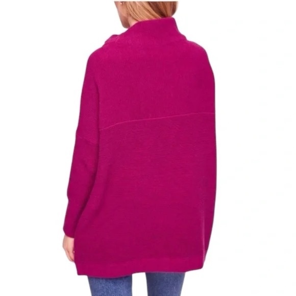 Free People Fuchsia Pink Ottoman Slouchy Tunic Sweater SIZE S - Picture 3 of 16